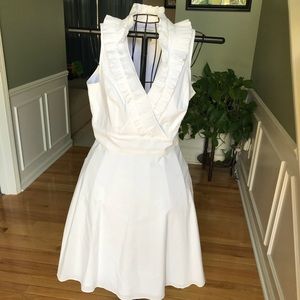 White House Black Market White 8 Sleeveless Dress